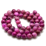 Hemimorphite perler. Naturlig. Pink nuancer. 6 mm.